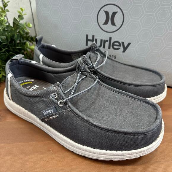 Hurley Men's Laguna Grey Lightweight Memory Foam Casual Shoes Size 11 - Picture 2 of 5